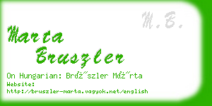 marta bruszler business card